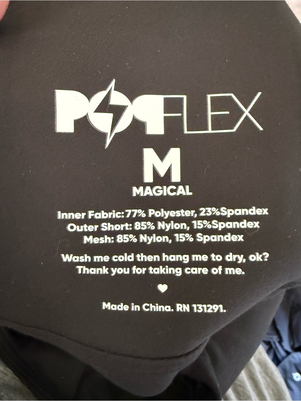 POPFLEX Supershort Runsie Black Size M - Picture 6 of 6